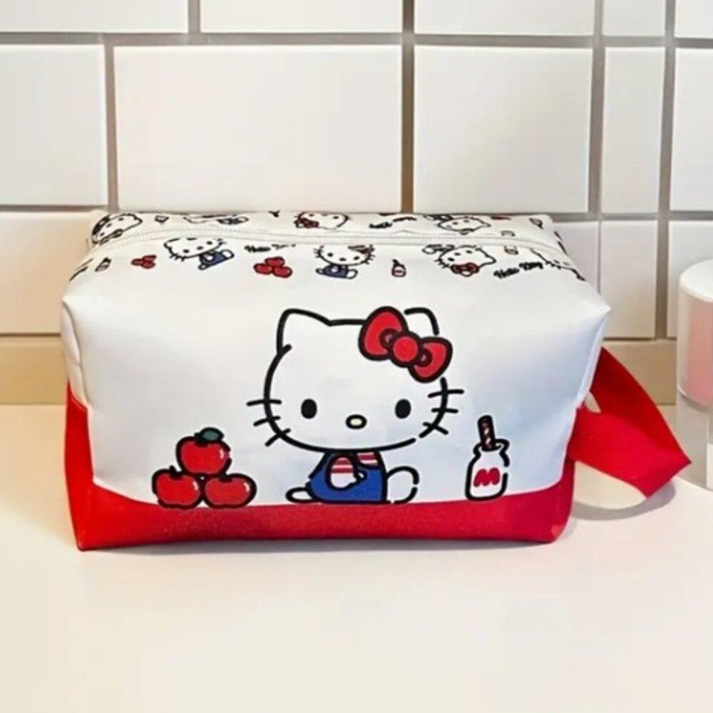 HELLO KITTY Red & White Cosmetic Bag (BRAND-NEW & SUPER‎ CUTE!)